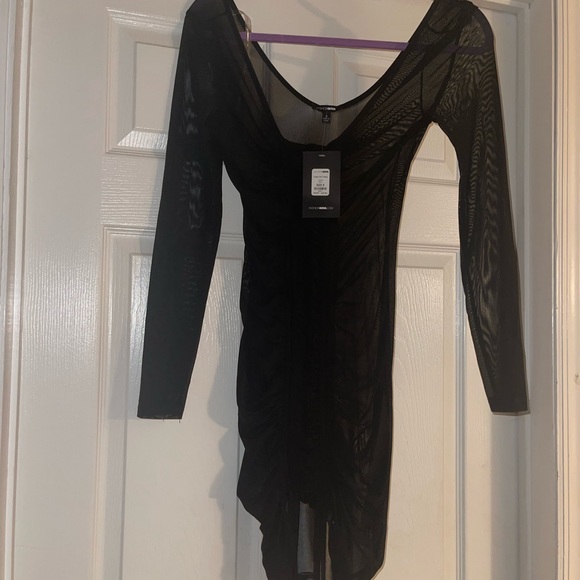 Black Sheer Cover Up Dress - Picture 4 of 9